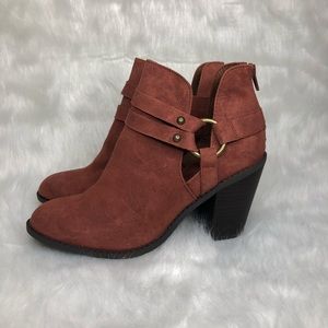 Sugar Burnt‎ Orange Suede Booties